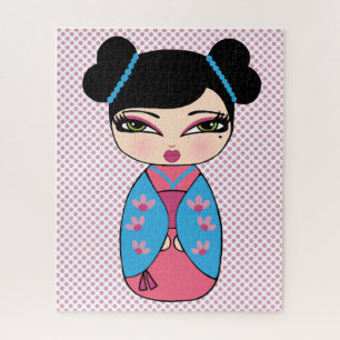 Kokeshi Doll Puzzle Legpuzzel