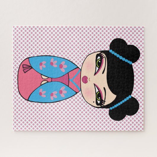 Kokeshi Doll Puzzle Legpuzzel (Horizontaal)
