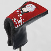 Kokeshi Doll Red Black Cherry Blossom Golfheadcover (3/4 voorkant)