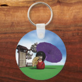 Kokeshi Doll Sleutelhanger (Voorkant)