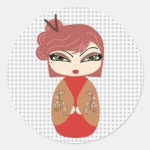 Kokeshi Doll Sticker