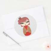Kokeshi Doll Sticker (Envelop)