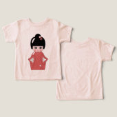 Kokeshi Doll T-shirt (Ontwerp Voorkant & Achterkant)