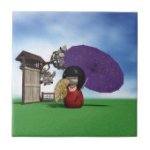 Kokeshi Doll Tegeltje (Voorkant)