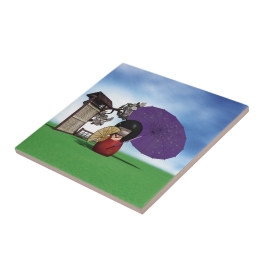 Kokeshi Doll Tegeltje (Zijkant)