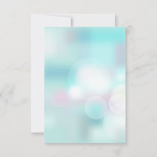 Kokeshi Doll Turquoise Girl Baby shower Bedankkaart (Achterkant)