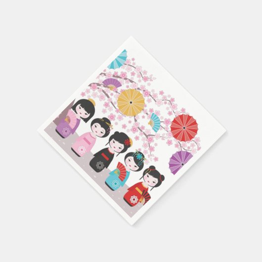 Kokeshi Dolls Servet (Hoek)