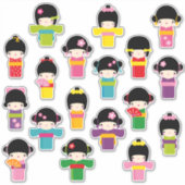 Kokeshi Dolls Sticker (Voorkant)