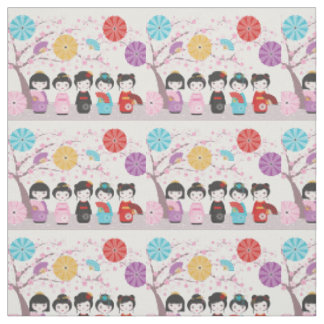 Kokeshi Dolls Stof