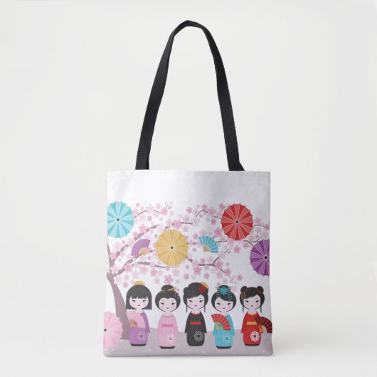 Kokeshi Dolls Tote Bag (Voorkant)
