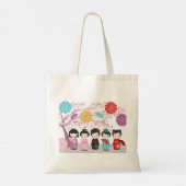Kokeshi Dolls Tote Bag (Achterkant)