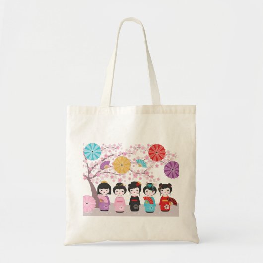 Kokeshi Dolls Tote Bag (Voorkant)