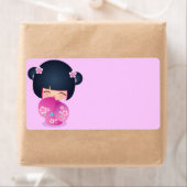 Kokeshi Fraise Address Label (Insitu)