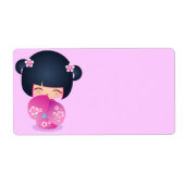 Kokeshi Fraise Address Label (Voorkant)