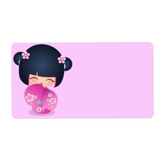 Kokeshi Fraise Address Label (Voorkant)