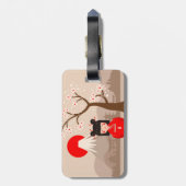 Kokeshi - Japanese Doll Bagagelabel (Achterkant verticaal)