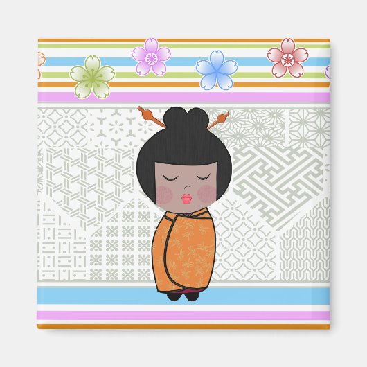 kokeshi libellen magneet (Voorkant)