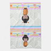 kokeshi libellen theedoek (Verticaal)