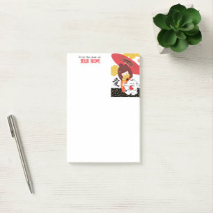 KOKESHI LIEFDE Chow hond furoshiki valentine Post-it® Notes