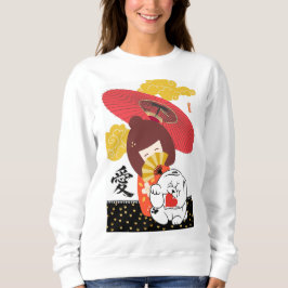 KOKESHI LIEFDE Chow hond furoshiki valentine Trui
