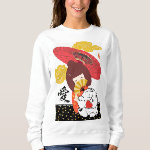 KOKESHI LIEFDE Chow hond furoshiki valentine Trui