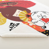 KOKESHI LIEFDE Chow hond hart  Sherpa Deken (3/4)