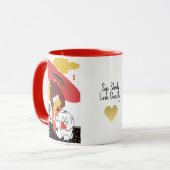 KOKESHI LIEFDE Chow hondenhart  Mok (Voorkant links)
