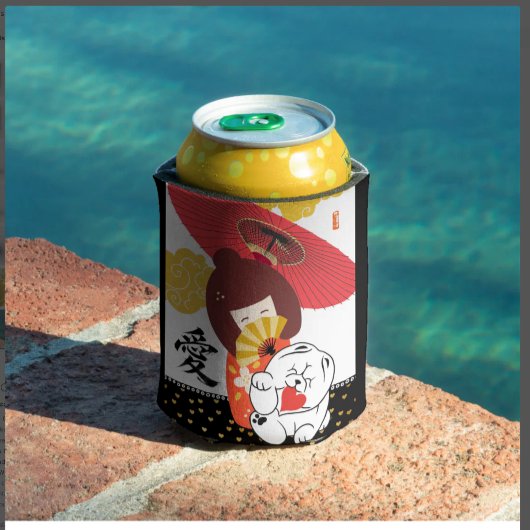 KOKESHI LOVE  Chow dog heart Kitchen Towels Blikjeskoeler