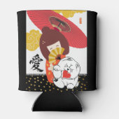 KOKESHI LOVE  Chow dog heart Kitchen Towels Blikjeskoeler (Achterkant)