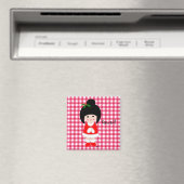 Kokeshi Meisje Kerstmis Magneet (Insitu (Vaatwasser))