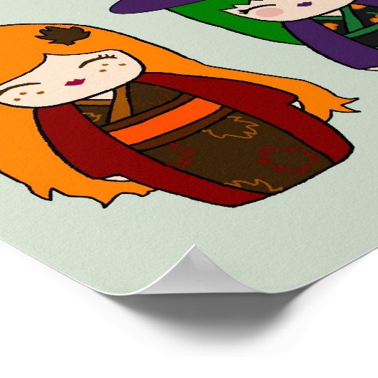 Kokeshi Months Poster (Hoek)