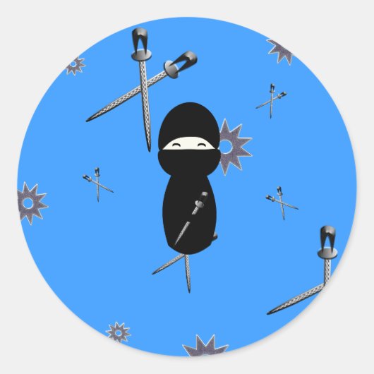 Kokeshi Ninja Sticker (Voorkant)