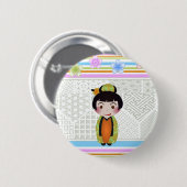 kokeshi noshi ronde button 5,7 cm (Voorkant /achterkant)