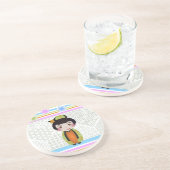 kokeshi noshi zandsteen onderzetter (Zijkant)