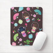 Kokeshi Pattern Mousepad Muismat (Met muis)