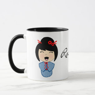 Kokeshi-pop Black 11 oz Combo-mok Mok