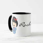 Kokeshi-pop Black 11 oz Combo-mok Mok (Voorkant links)