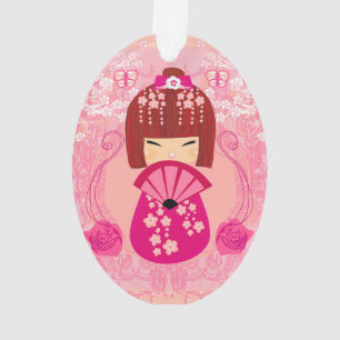 Kokeshi-pop-decoratie Ornament