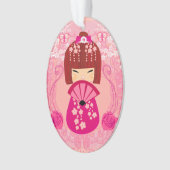 Kokeshi-pop-decoratie Ornament (voorkant)