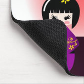 Kokeshi-pop en japanse tempel muismat (Hoek)