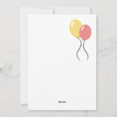 Kokeshi-pop Happy Birthday kaart roze (Achterkant)