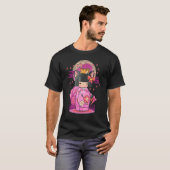 Kokeshi Pop Kat Japans Esthetisch T-shirt (Voorkant volledig)