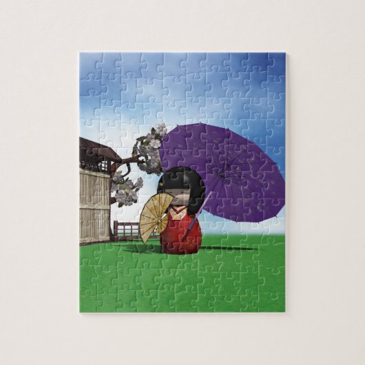 Kokeshi-pop Legpuzzel (Verticaal)