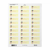 Kokeshi pop retour adres label (roze) (Full Sheet)