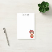 Kokeshi-pop rood 3" x 3" Post-it®-notities Post-it® Notes (Kantoor)