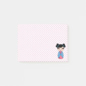 Kokeshi-pop roze Post-it® Notes 4 x 3 (Voorkant)