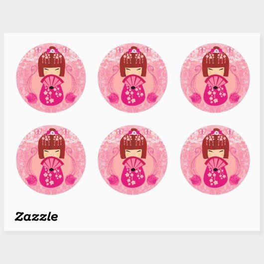 Kokeshi pop Sticker (Vel)