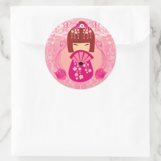 Kokeshi pop Sticker (Tas)