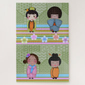 kokeshi poppen legpuzzel (Verticaal)