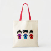 Kokeshi-poppen Tote Bag (Voorkant)